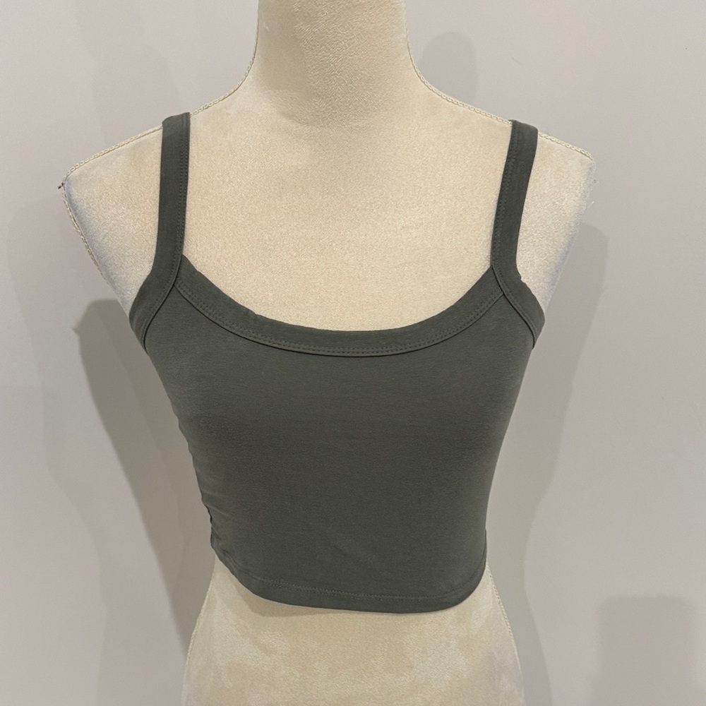 H&M Dark Green Crop Top